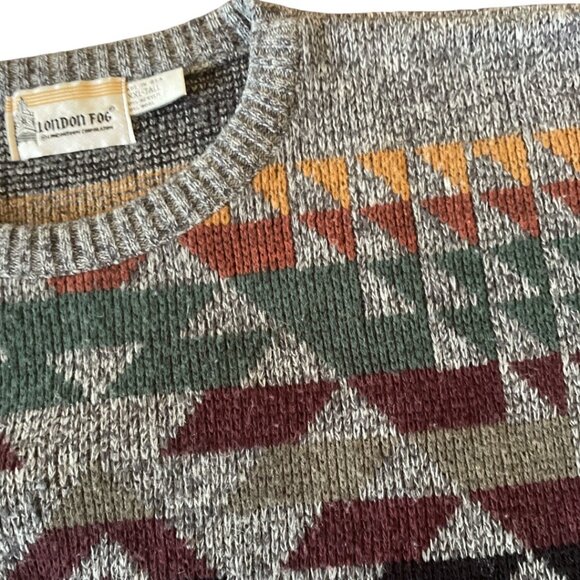 Vintage London Fog Geometric Pattern Sweater Acrylic/Wool Blend  XXL-Tall - Picture 3 of 6